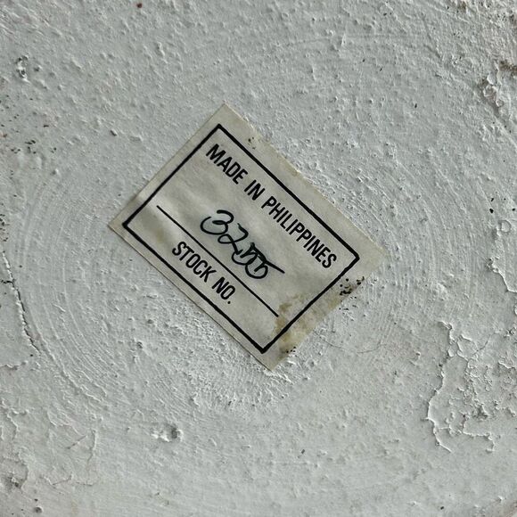 Vintage Minimalist Asian Pottery Vase 7 3/4" White Ceramic with Woven Rattan - Picture 10 of 10